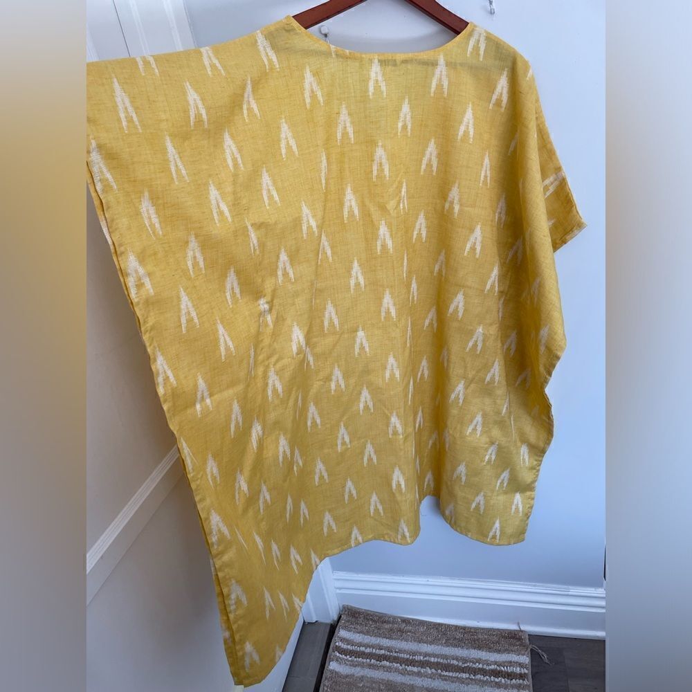 Womens size small butter yellow Kaftan kimono summer dress - Picture 4 of 6